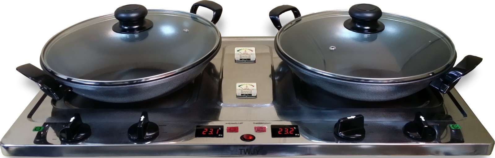 QUICK DOUBLE-BURNER ELECTRIC WOK